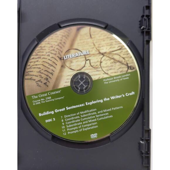The Great Courses - BUILDING GREAT SENTENCES - 4 DVD & Book Set - Pre Owned - Picture 5 of 8
